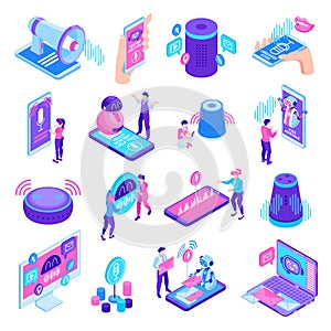 Voice Assistant Isometric Set