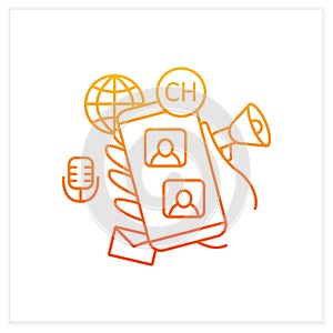 Voice chat app gradient icon