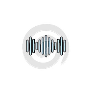 Voice colored vector icon on white background