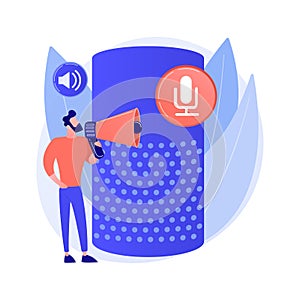 Voice Control abstract concept vector illustration.