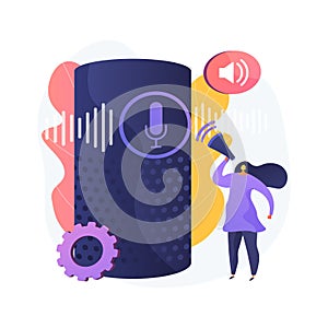 Voice Control abstract concept vector illustration.