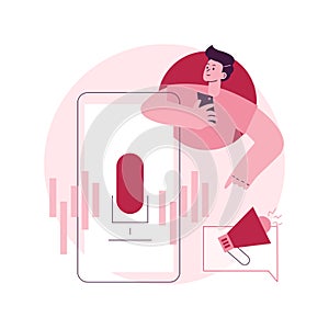 Voice control abstract concept vector illustration.
