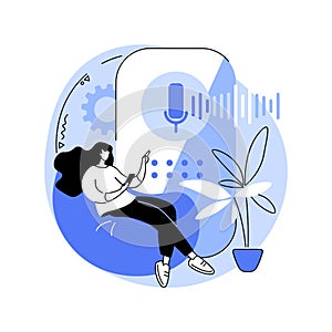 Voice control abstract concept vector illustration.