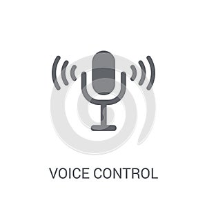 Voice control icon. Trendy Voice control logo concept on white b