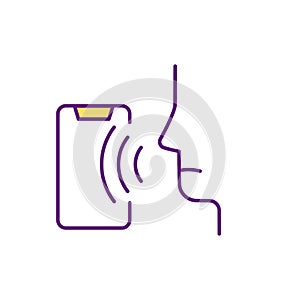 Voice control RGB color icon