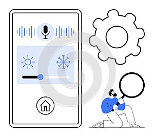 Voice-Controlled Smart Home Interface with Temperature Settings and User Interaction