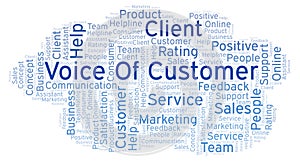 Voice Of Customer word cloud.