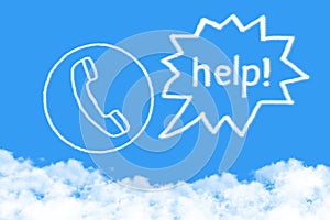 Voice help me from phone cloud shape