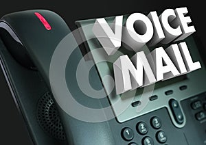 Voice Mail 3d Words Telephone Recorded Message