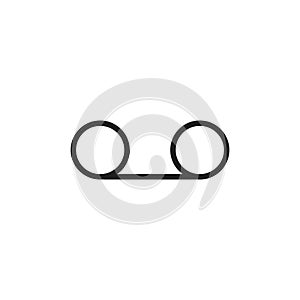 Voice mail icon Flat line illustration