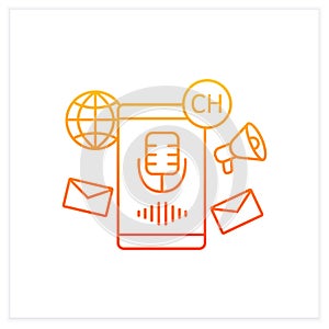 Voice message gradient icon