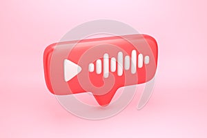 Voice message social media notification icon