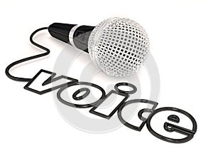 Voice Microphone Cord Word Singing Talent Show