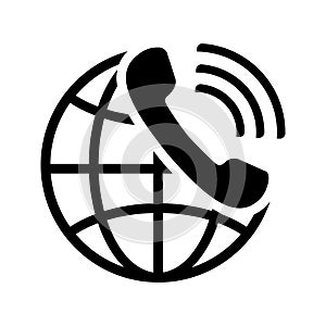 Voice over internet protocol vector icon. telephony voip illustration sign. internet ip symbol.