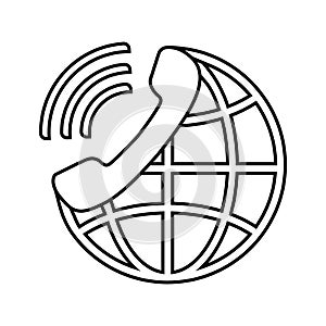 Voice over internet protocol vector icon. telephony voip illustration sign. internet ip symbol.