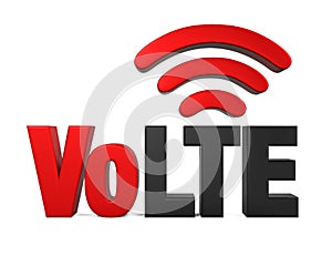 Voice over LTE Sign Isolated