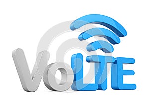 Voice over LTE Sign Isolated