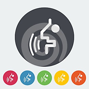 Voice recognition button.