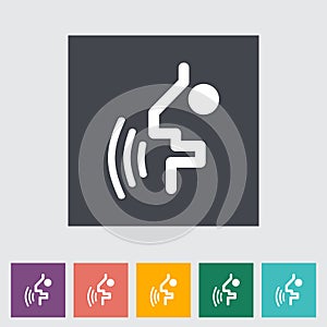 Voice recognition button.