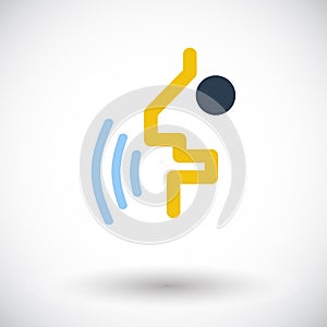 Voice recognition button.