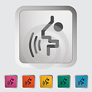 Voice recognition button.