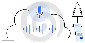 Voice Recognition and Cloud Storage Concept with Audio Visualization and Documentation