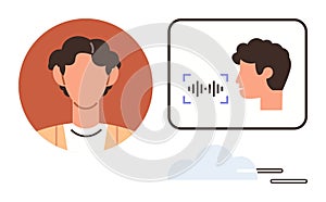Voice recognition concept with user profile and audio wave interface