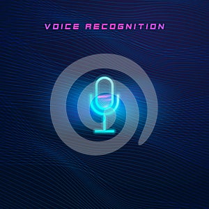 Voice recognition illustration concept in modern style