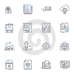 Voice recognition line icons collection. Speech, Recognition, Command, Dictate, Vocal, Sound, Utterance vector and photo