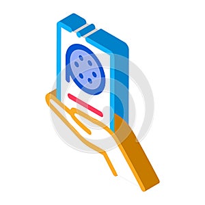 Voice recorder isometric icon vector illustration