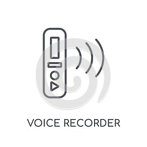 Voice recorder linear icon. Modern outline Voice recorder logo c