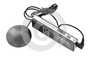 Voice recorder with a microphone