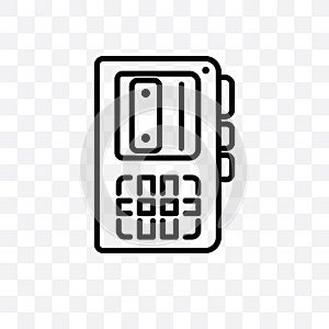 Voice recorder vector linear icon isolated on transparent background, Voice recorder transparency concept can be used for web and