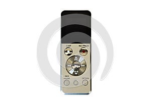 Voice recorder on white background