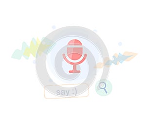 Voice search and recognition. Browser bar concept.