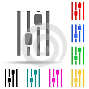 voice settings multi color style icon. Simple thin line, outline vector of web icons for ui and ux, website or mobile application