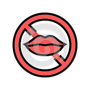 voiceless sign color icon vector illustration photo