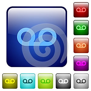 Voicemail color square buttons
