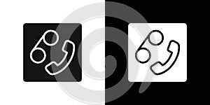 Voicemail icon Flat vector set outline