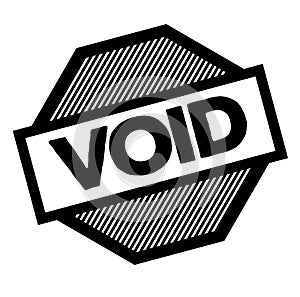 Void black stamp