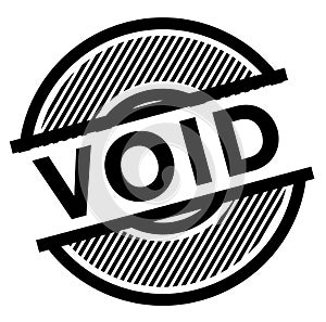 Void black stamp