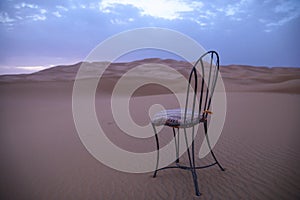Void. Dawn in the Sahara Desert