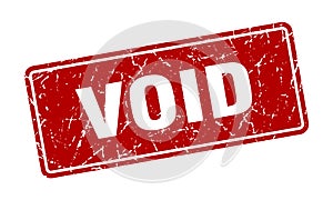 void sign. void grunge stamp.