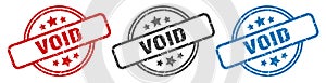 void stamp. void round isolated sign.
