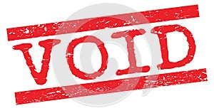 VOID text on red lines stamp sign