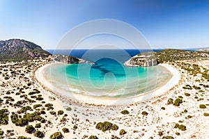 Voidokilia beach near Pylos town in Messinia, Greece photo