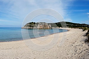 Voidokoilia beach in Messinia, Greece photo