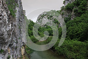 Voidomatis river from bridge of Kokkoros or Noutsos, Ioannina, Epirus, Greece