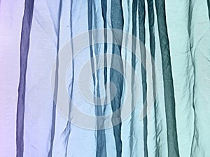 Voile curtain background purple blue green