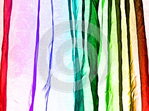 Voile curtain background rainbow colors photo